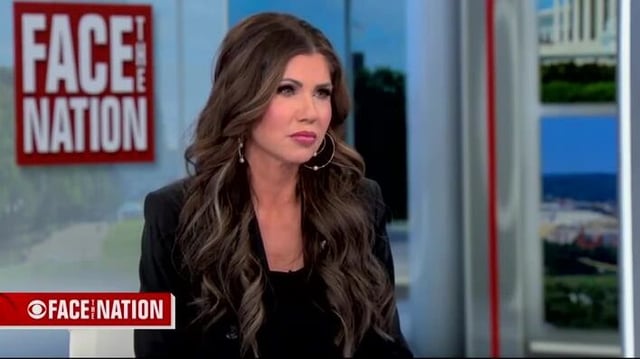 The Homeland Security Secretary’s comments appeared to confuse CBS News host Margaret Brennan.