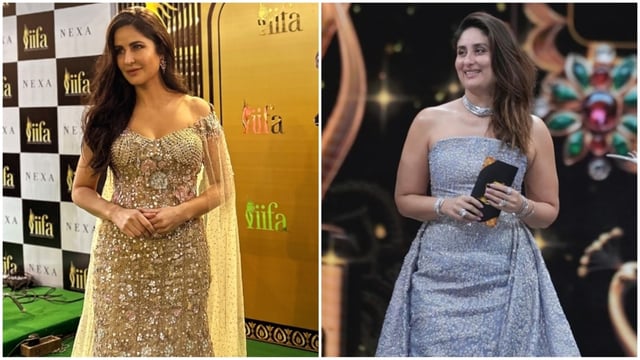 Katrina Kaif and Kareena Kapoor at the IIFA Awards in Jaipur. 