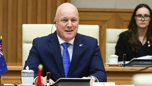 New Zealand Prime Minister Christopher Luxon had pledged to finalise a trade deal with India in his 2023 election campaign (AP)
