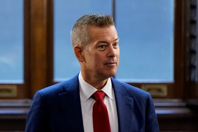U.S. Transportation secretary nominee Sean Duffy arrives on Capitol Hill in Washington, U.S., December 11, 2024. REUTERS/Elizabeth Frantz/File Photo