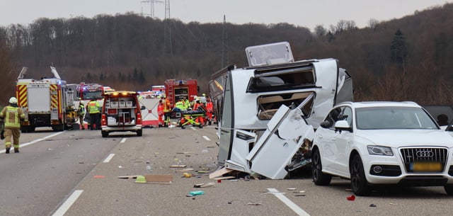 Die Unfallstelle auf der A6