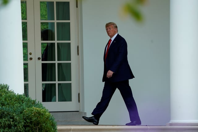 U.S. President Donald Trump returns to the White House in Washington, U.S., September 26, 2019. REUTERS/Kevin Lamarque