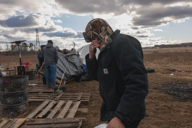 New York correctional officers and sergeants continue their strike for a second week outside of the Coxsackie Correctional Facility on Feb. 28, 2025.