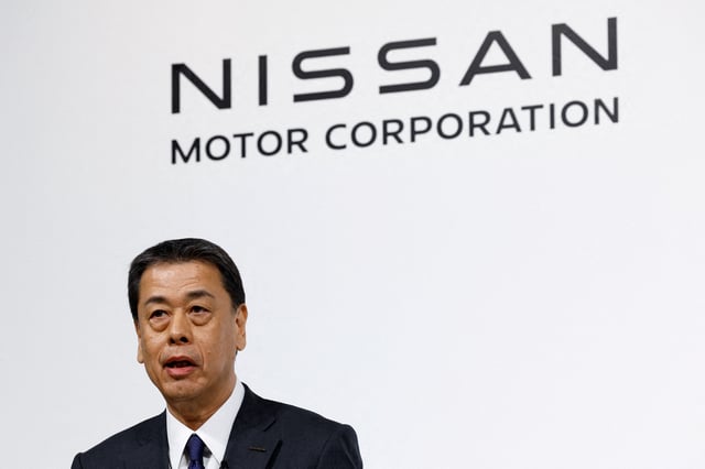 Makoto Uchida, CEO of Nissan holds press conference on merger talks with Honda, in Tokyo, Japan, December 23, 2024. REUTERS/Kim Kyung-Hoon/File Photo