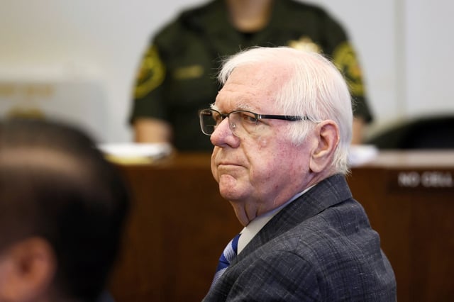Jeffrey Ferguson listens to closing arguments during his trial at the Santa Ana Central Justice Center, in Santa Ana, Calif., on Feb. 26, 2025.