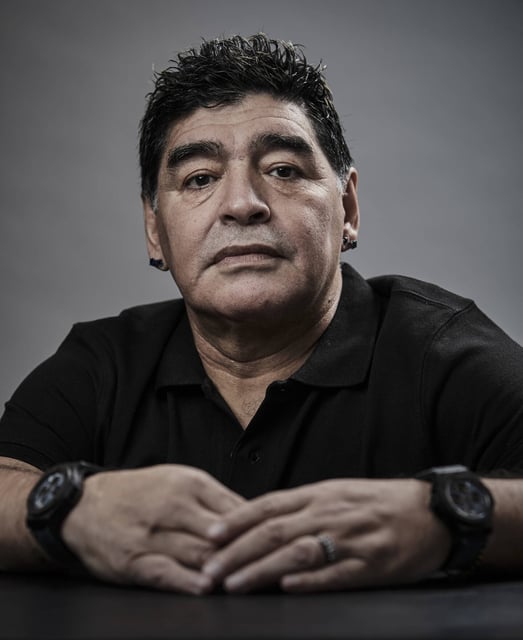 Le footballeur et icône mondiale Diego Maradona, en octobre 2017 à Londres.