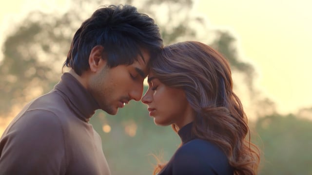 Ibrahim Ali Khan and Khushi Kapoor in a still from Nadaaniyan.