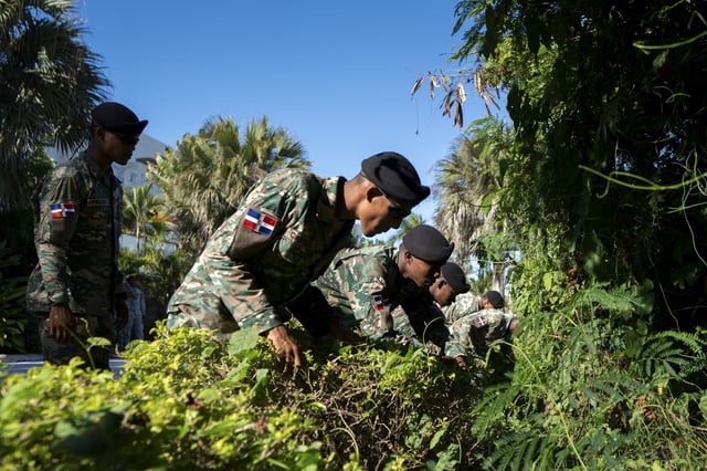 Military personnel search for Sudiksha Konanki, a university student from the U.S. who disappeared on a beach in Punta Cana, Dominican Republic, Monday, March. 10, 2025. (AP Photo/Francesco Spotorno)