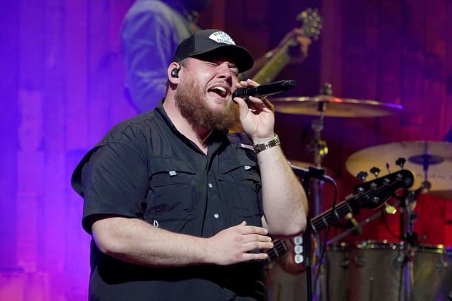AUSTIN, TEXAS - APRIL 25: Luke Combs performs onstage during the 2024 Mack, Jack & McConaughey Gala at ACL Live on April 25, 2024 in Austin, Texas. (Photo by Amy E. Price/Getty Images)