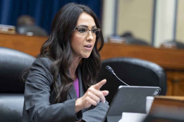 US Representative Lauren Boebert, Republican of Colorado, questions US Secret Service Director Kimberly Cheatle during a House Oversight Committee hearing examining potential security failures surrounding the attempted assassination on former US President Donald Trump, on Capitol Hill in Washington, DC, July 22, 2024.