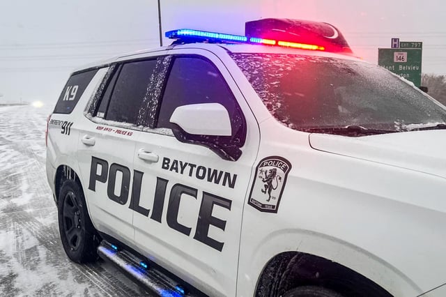 Baytown Police Department vehicle.