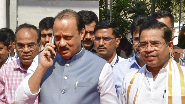 Mumbai: Maharashtra Deputy Chief Minister Ajit Pawar arrives to attend the Budget session of the state Assembly, in Mumbai, Tuesday, March 11, 2025. (PTI Photo)(PTI03_11_2025_000274B) (PTI)