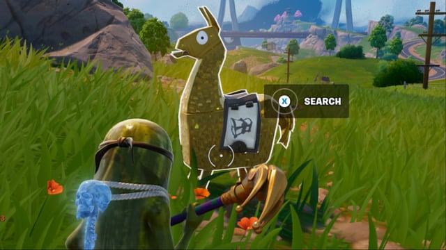 A screenshot featuring a Golden Llama in Fortnite.