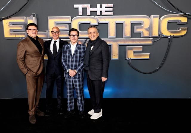 Directors Anthony and Joe Russo and cast members Ke Huy Quan and Stanley Tucci attend a premiere for the film "The Electric State" in Los Angeles, U.S., February 24, 2025.  REUTERS/Mario Anzuoni/File Photo