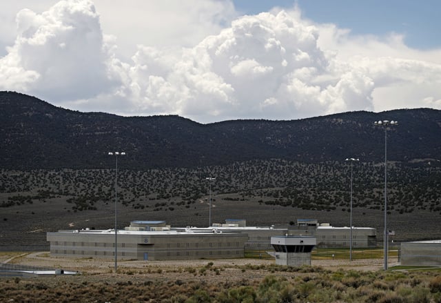 FILE - This photo shows Ely State Prison, the location of Nevada's execution chamber, July 11, 2018, near Ely, Nev. A (AP Photo/John Locher, file)