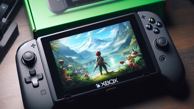 An image about Xbox-branded PC handheld coming in 2025, but it won't be a first-party Microsoft device