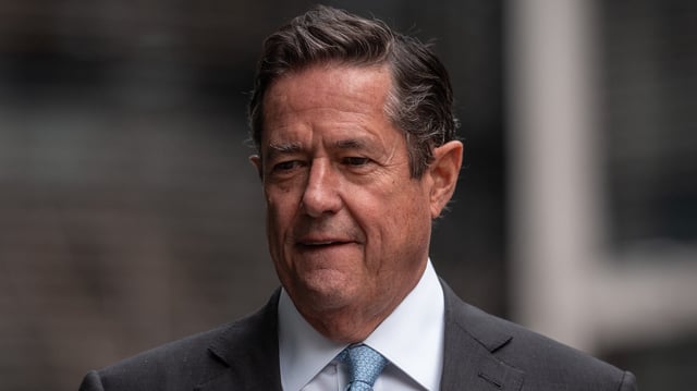 Jes Staley, the former CEO of British multinational bank Barclays PLC returns from lunch during his case at the High Court (Rolls Building) on March 7, 2025 in London, England.