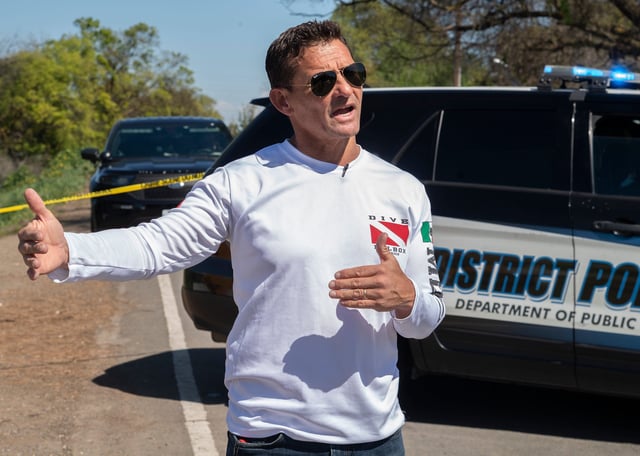 Dive instructor Juan Heredia, who volunteered to search the Calaveras River on Mar. 19, 2024 for a 15-year-old Stagg student who went missing in the river after fleeing a fight at the school on Mar. 13.