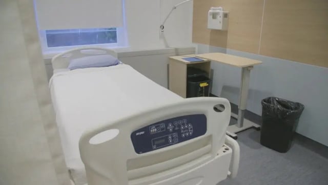 A hospital bed is seen in this undated file photo. 