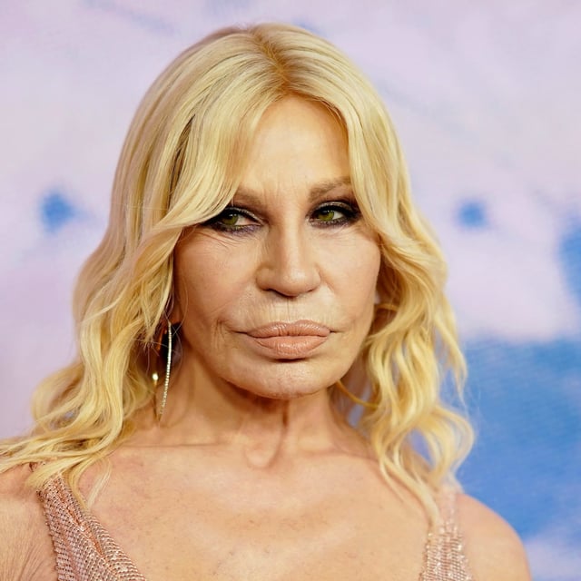 FILE - Donatella Versace arrives at the Green Carpet Fashion Awards, Wednesday, March 6, 2024, in Los Angeles. (Photo by Jordan Strauss/Invision/AP, File)
