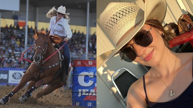 tiktoker valeria mireles competing in rodeo competition