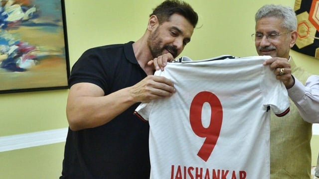In a post on X, Jaishankar said he had an interesting conversation with John Abraham on his new movie The Diplomat. (X/DrSJaishankar)