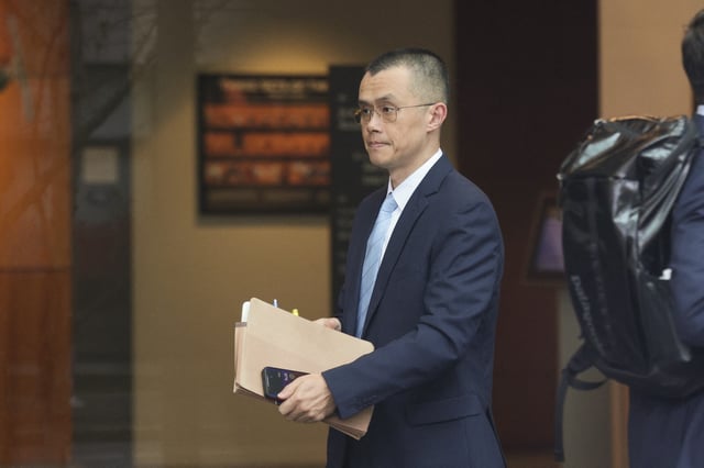 Former Binance CEO Changpeng &#34;CZ&#34; Zhao arrives at federal court in Seattle, Washington, on April 30, 2024. US prosecutors want Changpeng Zhao, the founder and former chief executive of Binance, the world&#39;s largest cryptocurrency exchange, to serve three years in prison after he pleaded guilty to violating laws against money laundering.