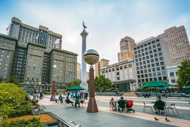FILE - Union Square in San Francisco.