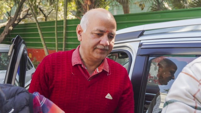 AAP candidate Manish Sisodia.