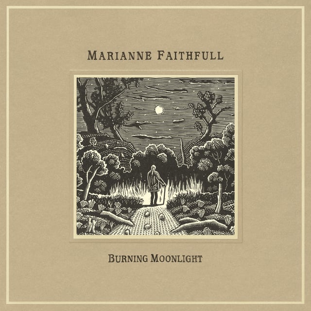 Marianne Faithfull's Burning Moonlight album cover art is pictured in this handout image obtained by Reuters on March 13, 2025. David Frazer/Handout via REUTERS