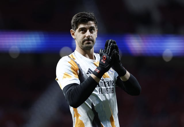 Soccer Football - Champions League - Round of 16 - Second Leg - Atletico Madrid v Real Madrid - Metropolitano, Madrid, Spain - March 12, 2025 Real Madrid's Thibaut Courtois during the warm up before the match REUTERS/Juan Medina/ File Photo