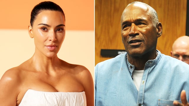 Kim Kardashian and OJ Simpson.