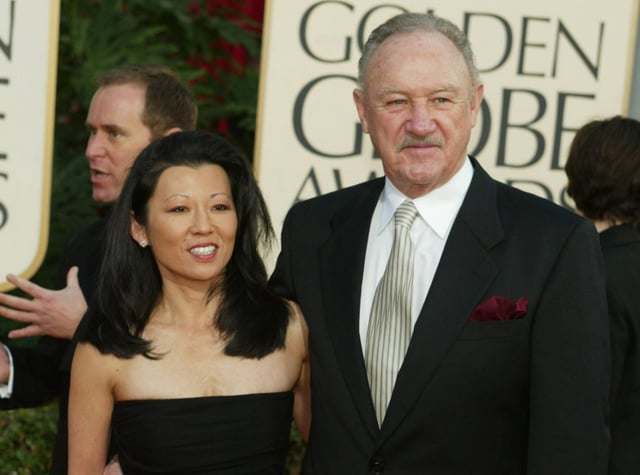 Gene Hackman arrives at the 60th Annual Golden Globe Awards held at the Beverly Hilton Hotel in Los Angeles, CA  on Jan. 19, 2003.  (Kevin Winter/Getty Images)