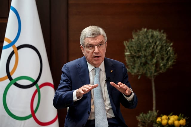 Olympics - IOC President Thomas Bach speaks to Reuters - Costa Navarino, Pylos, Greece - March 15, 2025 International Olympic Committee (IOC) president Thomas Bach during an interview with Reuters REUTERS/Louisa Gouliamaki