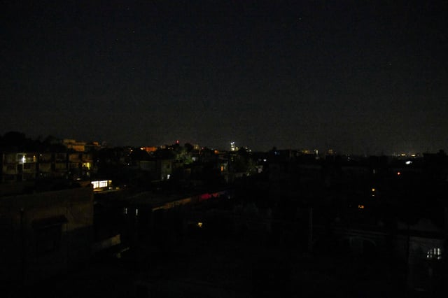 A view of a residential neighborhood during a national electrical grid collapse, in Havana, Cuba, March 14, 2025. REUTERS/Norlys Perez