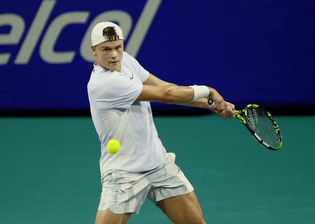 Tennis - Mexican Open - Arena GNP Seguros, Acapulco, Mexico - February 26, 2025 Denmark's Holger Rune in action during his Round of 16 match against Brandon Nakashima of the U.S. REUTERS/Henry Romero/File Photo