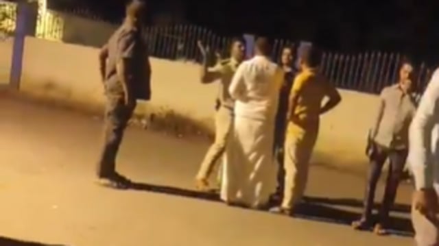 The incident, which occurred near a private hotel on Turuvanur Road on Friday night.