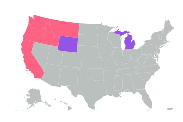 Winter weather map