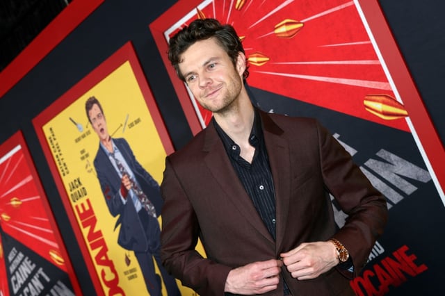 Jack Quaid attends the premiere of 'Novocaine,' which topped the North American box office in its debut weekend
