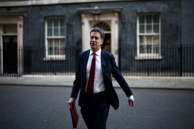 UK energy minister Ed Miliband is in Beijing Monday for talks with Chinese officials