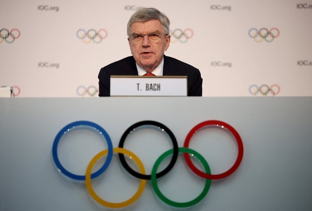 Olympics - IOC Executive Board meeting - Press Conference - Costa Navarino, Pylos, Greece - March 17, 2025 IOC President Thomas Bach during the press conference REUTERS/Louisa Gouliamaki