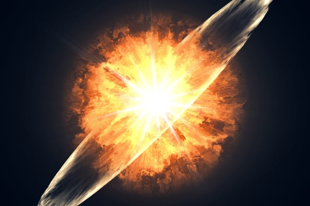 Artist&#39;s impression of a supernova.