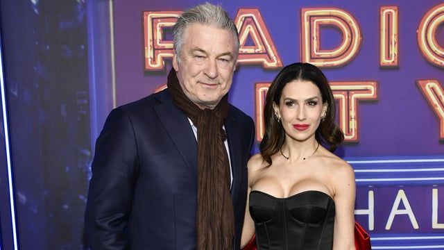 Alec Baldwin, left, and Hilaria Baldwin attend the SNL50: The Homecoming Concert at Radio City Music Hall on Friday, Feb. 14, 2025, in New York. (Photo by Evan Agostini/Invision/AP)