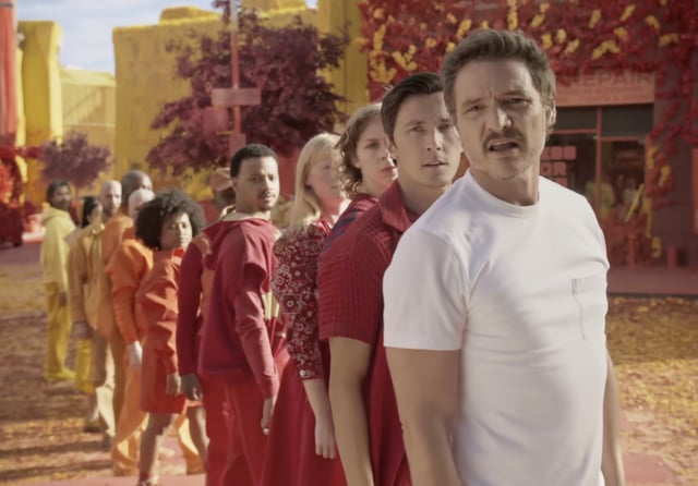 Pedro Pascal and his fellow urbanites dance through colorful seasonal shifts in Spike Jonze's short for AirPods 4, "Someday."