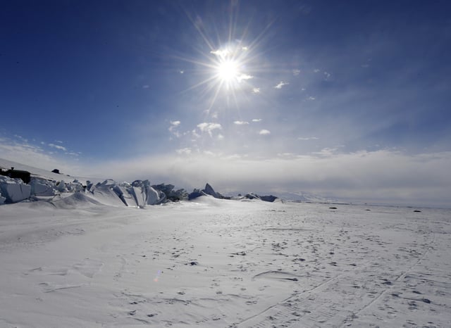 A file photo showing a frozen section of the Ross Sea pictured at the Scott Base in Antarctica, November 12, 2016.