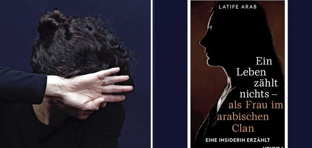 Auf ihrem Buchcover zeigte sich die Frau, die sich Latife Arab nennt, nur im Profil. Links ein Symbolfoto