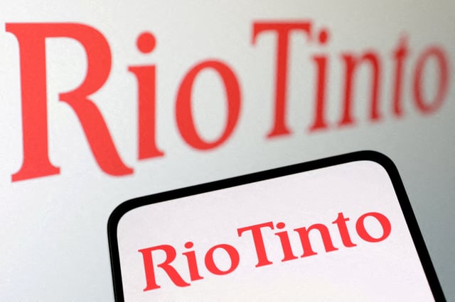 Rio Tinto logo is seen displayed in this illustration taken April 10, 2023. REUTERS/Dado Ruvic/Illustration/File Photo