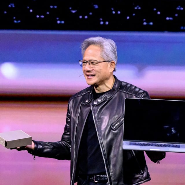 Tesla-CEO Jen-Sen-Huang bei einer Produktpräsentation am 18. März 2025.