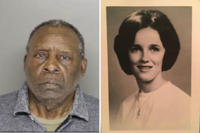Rodger Zodas Brown (left) has been arrested on murder charges related to the 1979 death of Kathryn Donohue (right).