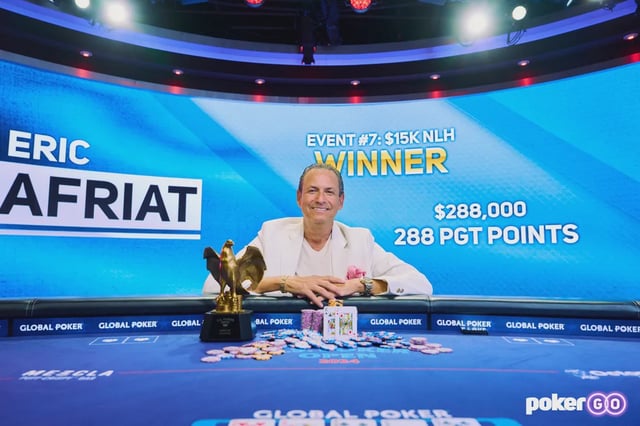 Eric Afriat added another trophy to his collection at the US Poker Open last year.
